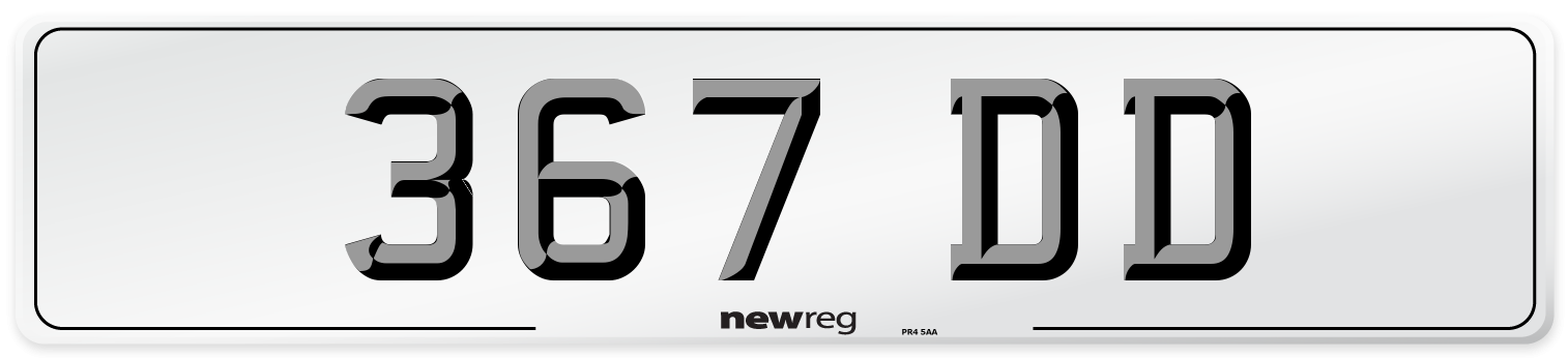 367 DD Number Plate from New Reg
